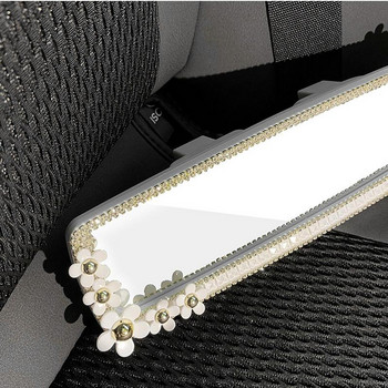 Καθρέφτης αυτοκινήτου Bling Κάλυμμα καθρέπτη οπισθοπορείας αυτοκινήτου Rhinestone Auto Back Mirror Bling Εσωτερικά διακοσμητικά αξεσουάρ