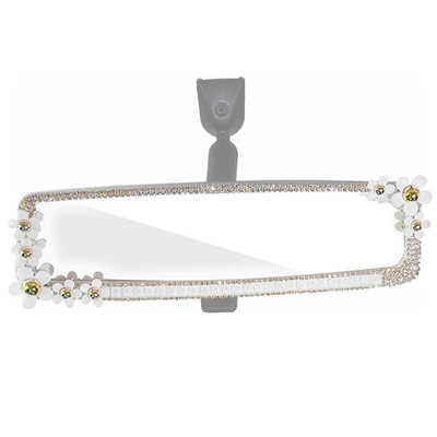 Automobilio galinio vaizdo veidrodėlis Bling Automobilio galinio vaizdo veidrodžio dangtis Kalnų krištolinis automatinis galinis veidrodėlis Bling vidaus dekoratyviniai priedai