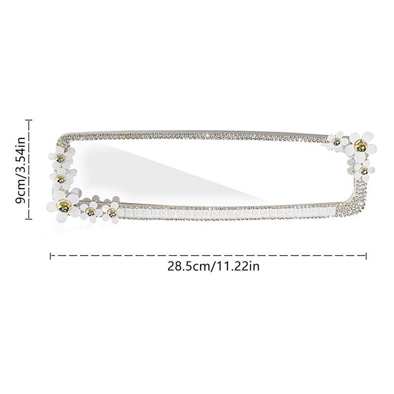 Automobilio galinio vaizdo veidrodėlis Bling Automobilio galinio vaizdo veidrodžio dangtis Kalnų krištolinis automatinis galinis veidrodėlis Bling vidaus dekoratyviniai priedai