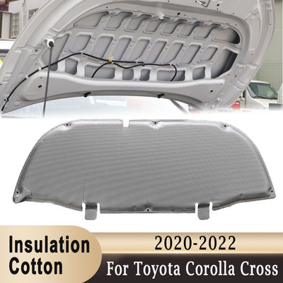 Capota motorului din față, izolație termică, din bumbac, pentru Toyota Corolla Cross 2020-2022, folie de aluminiu/material de spumă capac covoraș
