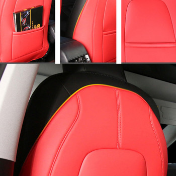 Αντικραδασμικό μαξιλαράκι καθισμάτων αυτοκινήτου για 2016-2022 Tesla Model Y Model 3 Παιδιά Αντιβρώμικο Προστατευτικό Δερμάτινο Διακοσμητικό Κάθισμα Αξεσουάρ αυτοκινήτου