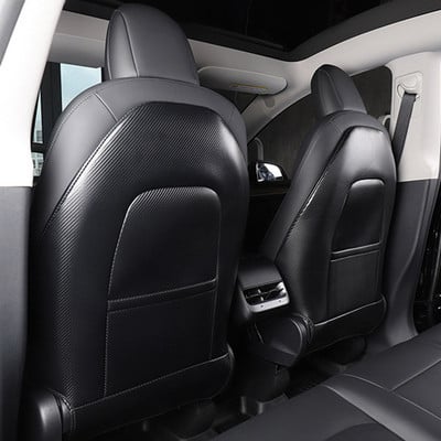Tampă anti-kick pentru scaun auto pentru Tesla Model Y Model 3 2016-2022 pentru copii, protectie anti-murdară, din piele, accesorii auto