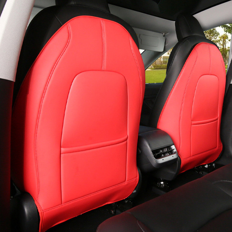 Tampă anti-kick pentru scaun auto pentru Tesla Model Y Model 3 2016-2022 pentru copii, protectie anti-murdară, din piele, accesorii auto
