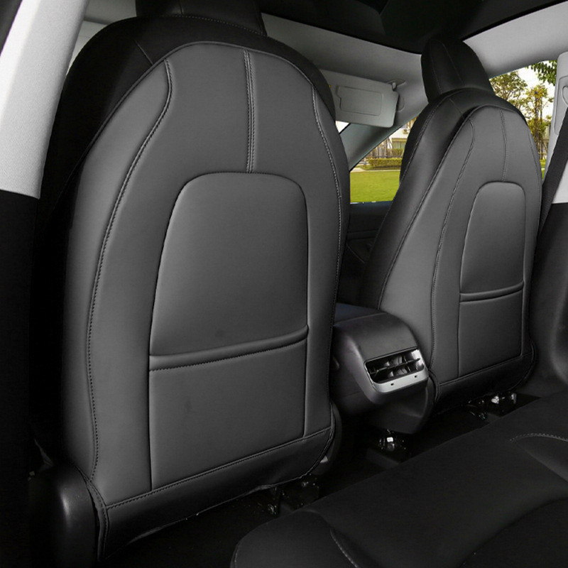 Tampă anti-kick pentru scaun auto pentru Tesla Model Y Model 3 2016-2022 pentru copii, protectie anti-murdară, din piele, accesorii auto