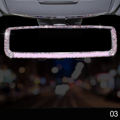 Γυαλιστερό κάλυμμα καθρέπτη αυτοκινήτου Διακοσμητικό κάλυμμα καθρέφτη αυτοκινήτου Bling Θήκη αυτοκινήτου με στρας Πίσω καθρέφτες Εσωτερικά αξεσουάρ αυτοκινήτου