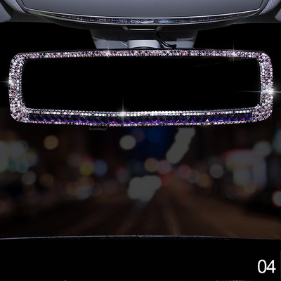 Γυαλιστερό κάλυμμα καθρέπτη αυτοκινήτου Διακοσμητικό κάλυμμα καθρέφτη αυτοκινήτου Bling Θήκη αυτοκινήτου με στρας Πίσω καθρέφτες Εσωτερικά αξεσουάρ αυτοκινήτου