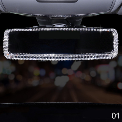 Γυαλιστερό κάλυμμα καθρέπτη αυτοκινήτου Διακοσμητικό κάλυμμα καθρέφτη αυτοκινήτου Bling Θήκη αυτοκινήτου με στρας Πίσω καθρέφτες Εσωτερικά αξεσουάρ αυτοκινήτου