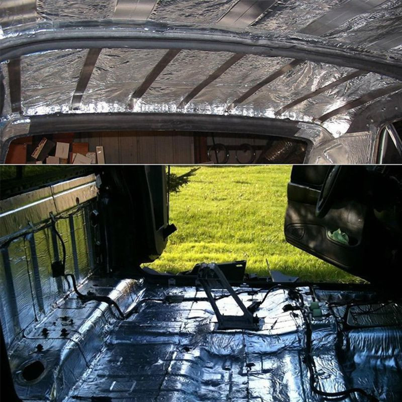 Autó hangtompító szőnyeg Zaj motorháztető szigetelés szigetelés motorháztető matrica 50x200cm 5/10/15mm