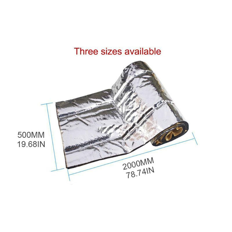 Autó hangtompító szőnyeg Zaj motorháztető szigetelés szigetelés motorháztető matrica 50x200cm 5/10/15mm