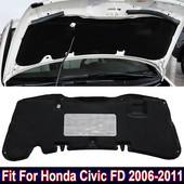 Bumbac izolat fonic pentru motor de mașină nou potrivit pentru Honda Civic FD 2006-2011 Folie de aluminiu Izolație fonică și termică Accesorii auto din bumbac