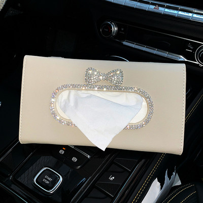 Mielas lankas, krištolinis automobilio servetėlių dėžutės rankšluosčių rinkinys nuo saulės, servetėlių dėžutės laikiklis, pakabinamas krepšys, automobilio salonas, dekoras, automobilio priedai