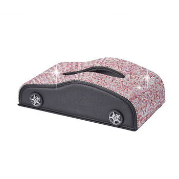 Блестящ сладък модел на кола Капак на кутията с кърпички, държач за кърпички за домашен автомобил, офис декор