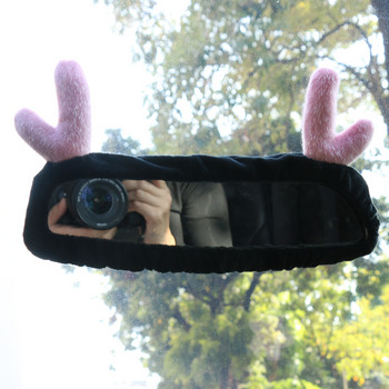 Нов сладък капак на огледалото за обратно виждане на кола с карикатура на корейска жена, огледало за обратно виждане, капак на предпазния колан, аксесоари за интериора на автомобила
