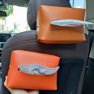 1 τεμ. Car Tissue Box Creative Sun Visor Seat Seat Δερμάτινη Οικογενειακή οργάνωση ταξιδιού Διακόσμηση Τσάντα αποθήκευσης χαρτιού τουαλέτας για κάθισμα αυτοκινήτου