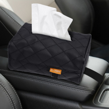 Car PU Δερμάτινο Tissue Box Πίσω κάθισμα Κρεμαστό προσκέφαλο Universal Auto Office Συρταριέρα τσάντα για χαρτοπετσέτες γραφείου Εσωτερικό αυτοκινήτου Organizers