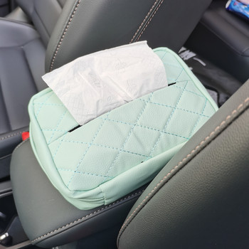 1 τεμάχιο πράσινο δερμάτινο General Motors Tissue Box Diamond Style Tissue Bag Car Cute διακοσμητικά αξεσουάρ Τσάντα αποθήκευσης χαρτιού