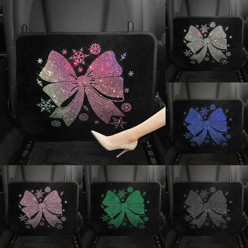 Κάλυμμα μαξιλαριού πίσω καθίσματος αυτοκινήτου Προστατευτική αποθήκευση τσέπης Αξεσουάρ λουλουδιών με παπιγιόν με σπινθήρες Εσωτερικό στυλ