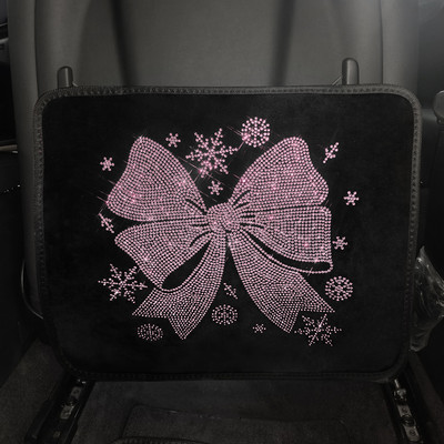 Husă pentru scaunul din spate al mașinii Buzunar de protecție Depozitare Accesorii cu flori care fac scântei Covoraș anti lovitură Stil interior