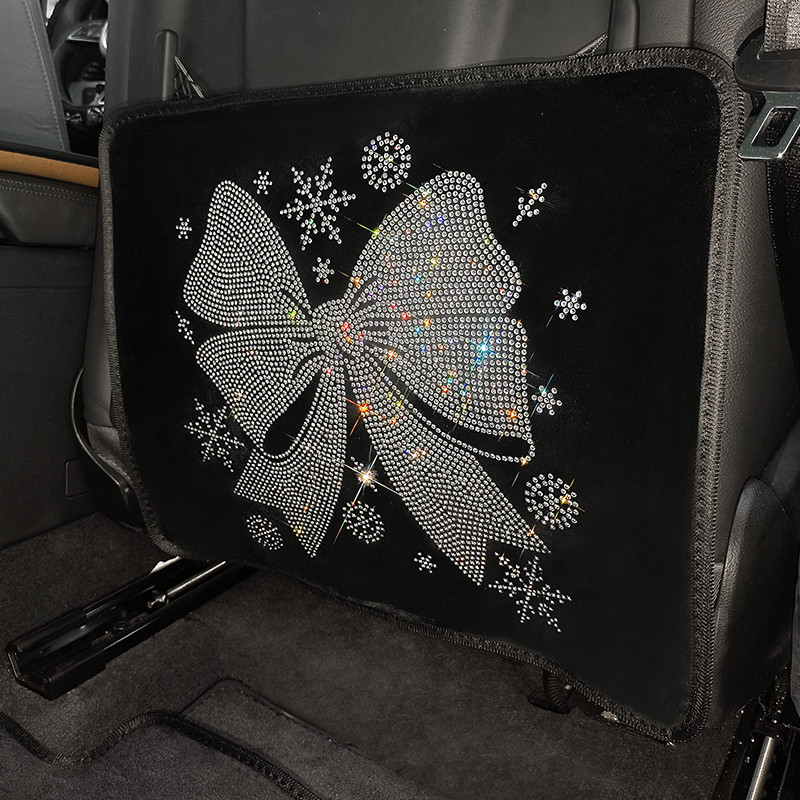 Husă pentru scaunul din spate al mașinii Buzunar de protecție Depozitare Accesorii cu flori care fac scântei Covoraș anti lovitură Stil interior
