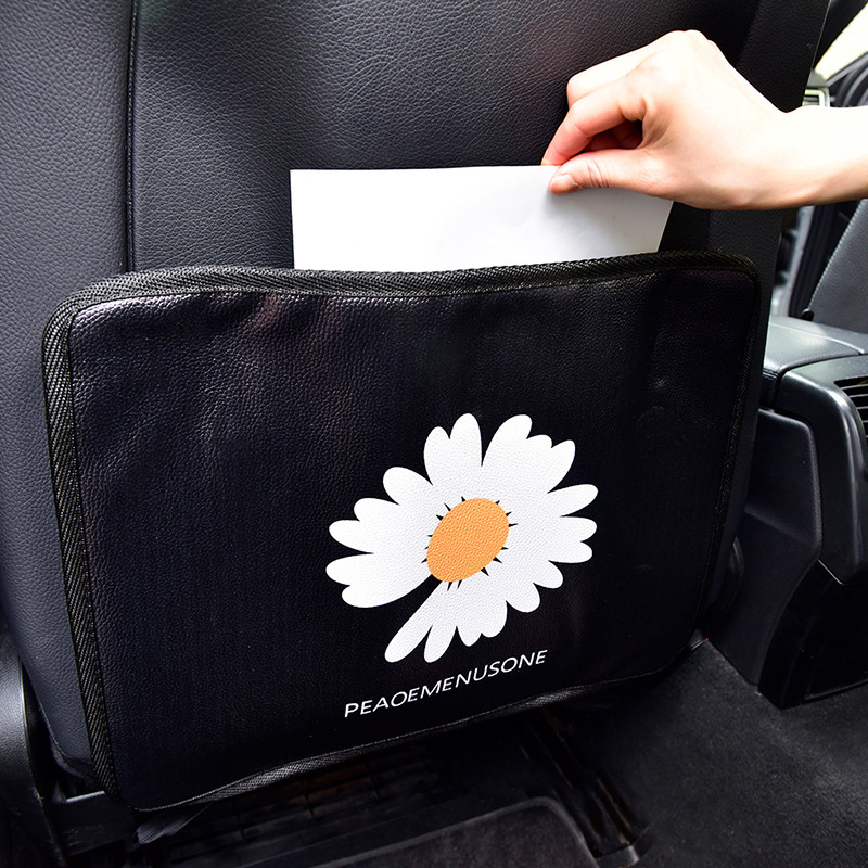 Flower Automotive Scaun din spate Apărător de lovitură pentru copii Protejează din piele Scaun de mașină Protecție pentru spate Daisy Cartoon Rezistent la zgârieturi