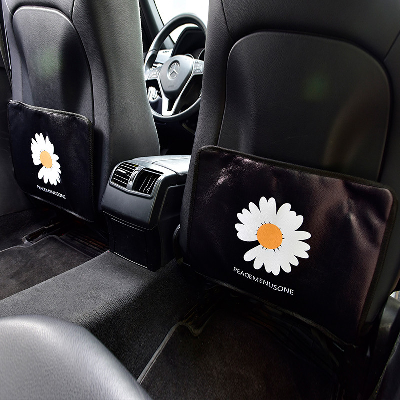 Flower Automotive Scaun din spate Apărător de lovitură pentru copii Protejează din piele Scaun de mașină Protecție pentru spate Daisy Cartoon Rezistent la zgârieturi