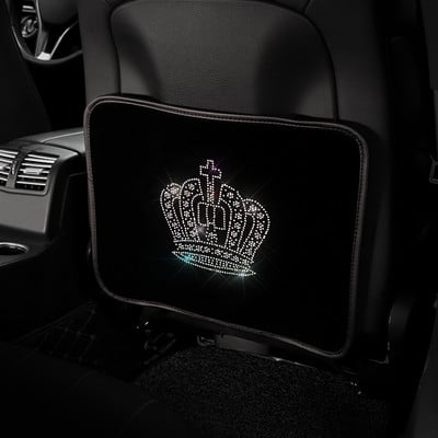 Bling autós hátsó ülés gyermek rúgásvédő védi a kristály autóülés háttámláját, fehér strassz karcálló