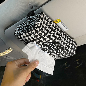 1 τεμ. Μαύρα Tissue Boxes Αξεσουάρ αυτοκινήτου Tissue Bag Organizer Διακόσμηση αυτοκινήτου Αποθήκευση αυτοκινήτου