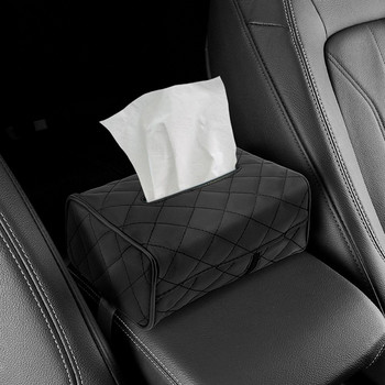 Πρακτικό κουτί χαρτομάντηλου αυτοκινήτου Λεπτή υφή Εξοικονόμηση χώρου Θήκη για χαρτομάντηλο αυτοκινήτου από συνθετικό δέρμα Θήκη για χαρτοπετσέτα