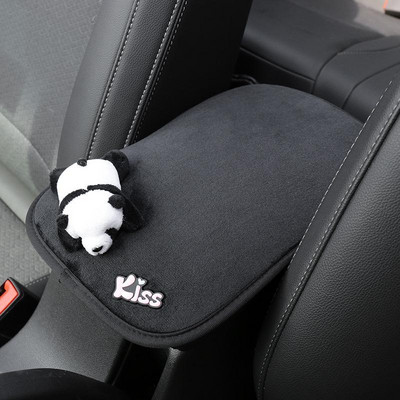 Animacinių filmų „Panda“ galinio vaizdo veidrodžio dangtelis Mielas automobilio vidaus apdaila Automobilio atbulinės eigos veidrodėlio dangtelio apdaila Automobilių priedai