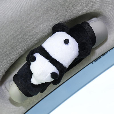 Animacinių filmų „Panda“ galinio vaizdo veidrodžio dangtelis Mielas automobilio vidaus apdaila Automobilio atbulinės eigos veidrodėlio dangtelio apdaila Automobilių priedai