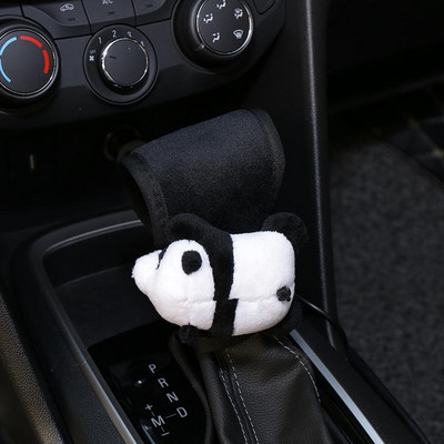 Animacinių filmų „Panda“ galinio vaizdo veidrodžio dangtelis Mielas automobilio vidaus apdaila Automobilio atbulinės eigos veidrodėlio dangtelio apdaila Automobilių priedai