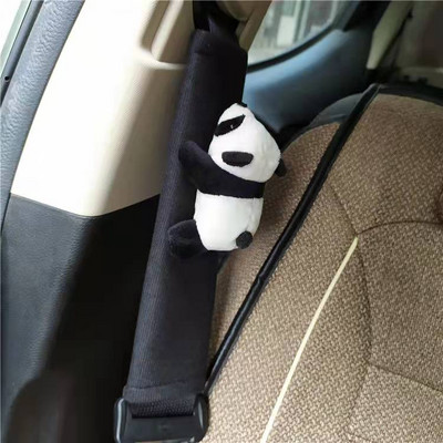Animacinių filmų „Panda“ galinio vaizdo veidrodžio dangtelis Mielas automobilio vidaus apdaila Automobilio atbulinės eigos veidrodėlio dangtelio apdaila Automobilių priedai