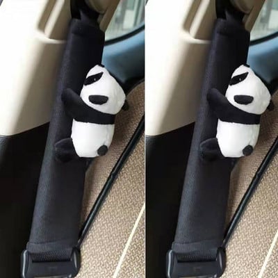Animacinių filmų „Panda“ galinio vaizdo veidrodžio dangtelis Mielas automobilio vidaus apdaila Automobilio atbulinės eigos veidrodėlio dangtelio apdaila Automobilių priedai
