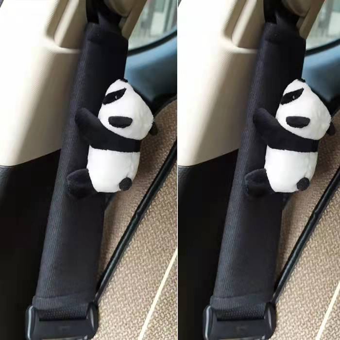 Animacinių filmų „Panda“ galinio vaizdo veidrodžio dangtelis Mielas automobilio vidaus apdaila Automobilio atbulinės eigos veidrodėlio dangtelio apdaila Automobilių priedai