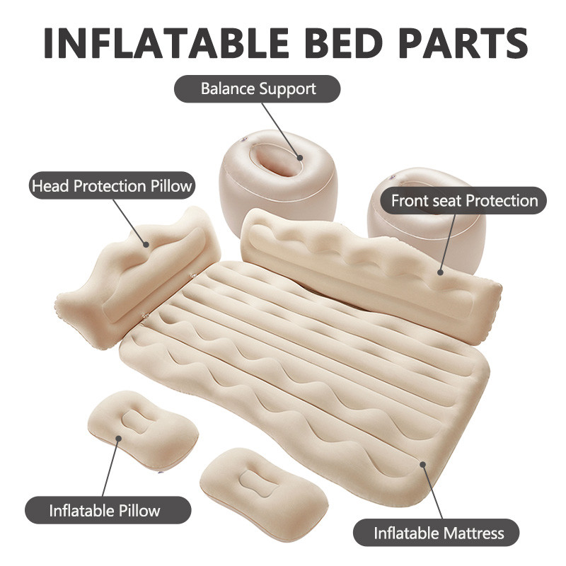 Quees madrac na napuhavanje u autu Krevet Madrac za auto Kampiranje Sklopivi kauč Putovanje Spavanje Univerzalni dodaci za automobil