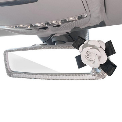 Καθρέπτης οπισθοπορείας αυτοκινήτου Bling οπίσθιος καθρέφτης αυτοκινήτου με εκθαμβωτικά στρας Δημιουργικά αξεσουάρ διακόσμησης για αυτόματο καθρέφτη