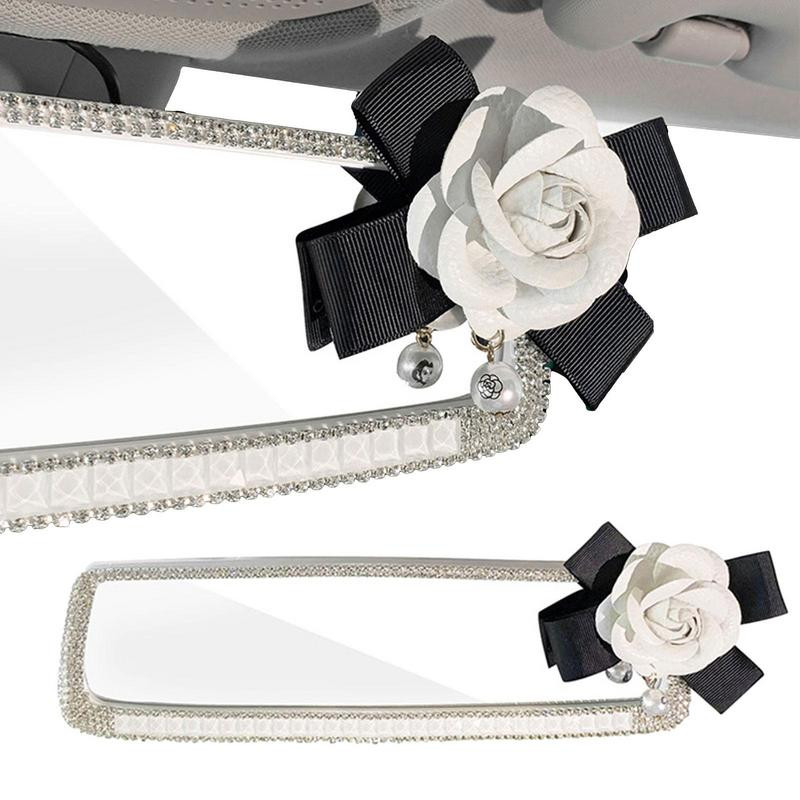 Καθρέπτης οπισθοπορείας αυτοκινήτου Bling οπίσθιος καθρέφτης αυτοκινήτου με εκθαμβωτικά στρας Δημιουργικά αξεσουάρ διακόσμησης για αυτόματο καθρέφτη