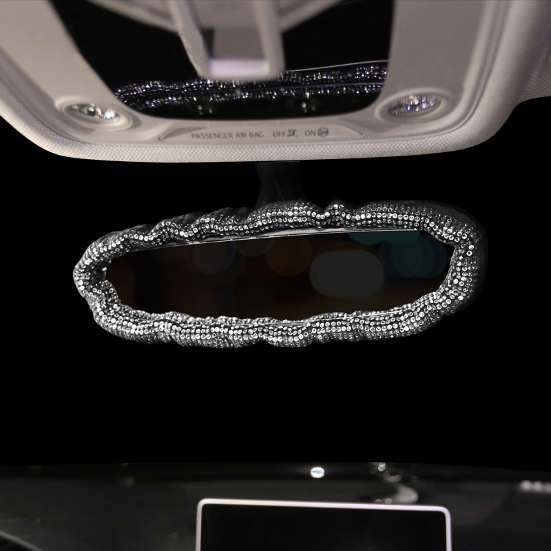 Bling Crystal autós hátsó tükörborítás belső kiegészítők univerzális gyémánt strasszos autós tükör dekoráció stílus