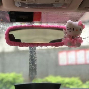 Κάλυμμα καθρέφτη οπισθοπορείας αυτοκινήτου Χαριτωμένο καρτούν Γάτα γουρουνάκι Panda Αυτοκίνητο Εσωτερική διακόσμηση Γυναικείες Απλές βελούδινες προμήθειες Αξεσουάρ αυτοκινήτου