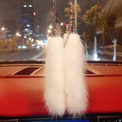 Automobil Diamond Retrovizor Viseći dodaci Bling Crystal Charms Pink Red Blue Black za žene Muškarci Ukrasi interijera