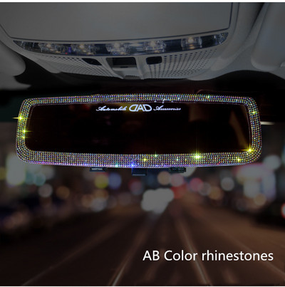 Automobil Diamond Retrovizor Viseći dodaci Bling Crystal Charms Pink Red Blue Black za žene Muškarci Ukrasi interijera