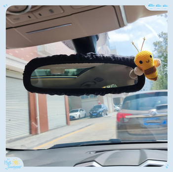 Θηλυκό κάλυμμα καθρέπτη αυτοκινήτου Ηλεκτρικό αυτοκίνητο Διακόσμηση καθρέφτη οπισθοπορείας Cartoon Cat Pig Love Rearview Mirror
