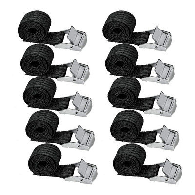 Pakiranje od 10 ili 1 remena za pričvršćivanje od legure cinka, podesive kopče s klinastim kopčom, remena za pričvršćivanje paketa za prtljagu (63,5 cm x 2,5 cm)