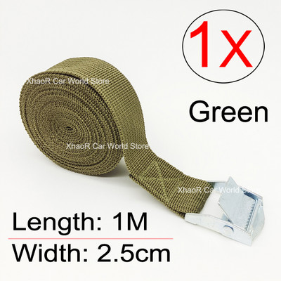 Trake za teret od 1M kopče za pojas za vezanje za automobil motocikl s metalnom kopčom uže za vuču, jak remen s čegrtaljkom za torbu za prtljagu