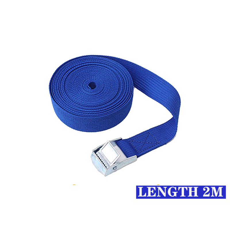 2M dugi remen za vezivanje s kopčom od nehrđajućeg čelika za krovne nosače, dasku za surfanje, kajak, kanu, vezivanje za teret u automobilu - razne boje