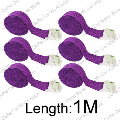 6 komada 1M teretnih traka s kopčom za krovni nosač automobila, motocikla, bicikla, prtljage, kajaka, vezivanje za teret, jaka čegrtaljka