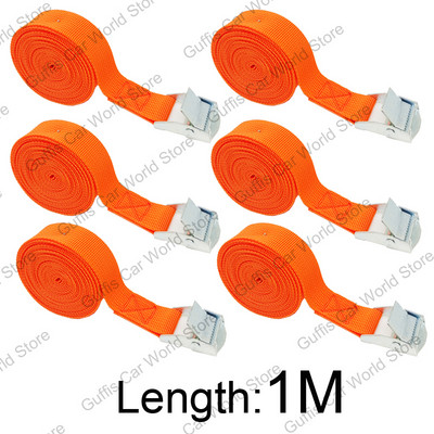 6 komada 1M teretnih traka s kopčom za krovni nosač automobila, motocikla, bicikla, prtljage, kajaka, vezivanje za teret, jaka čegrtaljka