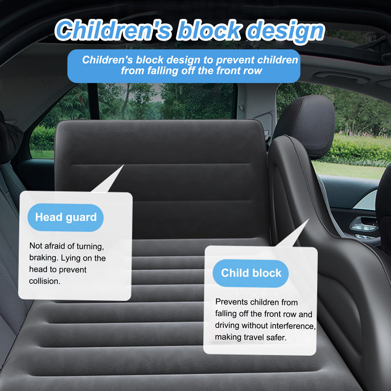 Automobilski zračni madrac na napuhavanje u stražnjem redu Podloga za spavanje za putovanje u automobilu Krevet za putovanje u automobilu Vanjska prostirka za kampiranje Automobil Iatable Krevet Dodaci za automobil