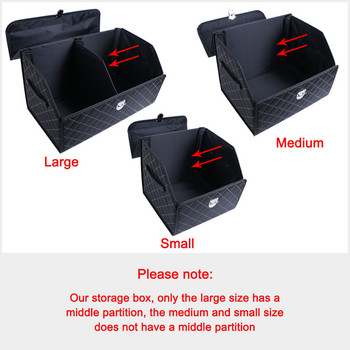 Кутия за съхранение на багажник на кола от PU кожа Най-висок клас Органайзер за кола Сгъваема чанта за съхранение Кутия за съхранение на автомобили Кутия за подреждане за седан SUV MPV