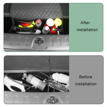 Кутия за съхранение на мини багажник на кола Водоустойчив органайзер от PU кожа Lingge в колата Сгъваема чанта за съхранение на предмети Автомобилна кутия за съхранение Кутия за подреждане